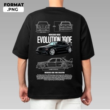 Áo thun Mercedes-Benz 190e Evolution Lọ sợi nhỏ