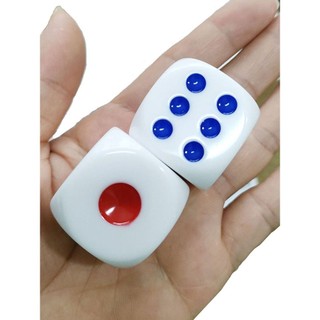 Nguồn xuyên biên giới, xúc xắc lớn tròn 25MM màu đỏ và xanh, kích thước lớn, xúc xắc mạt chược cho người cao tuổi, phụ kiện lưới lớn cho bánh
