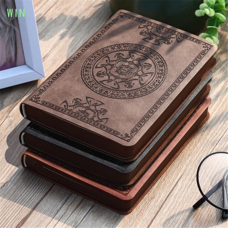 Portable Vintage Pattern PU Leather Notebook Diary Notepad Stationery