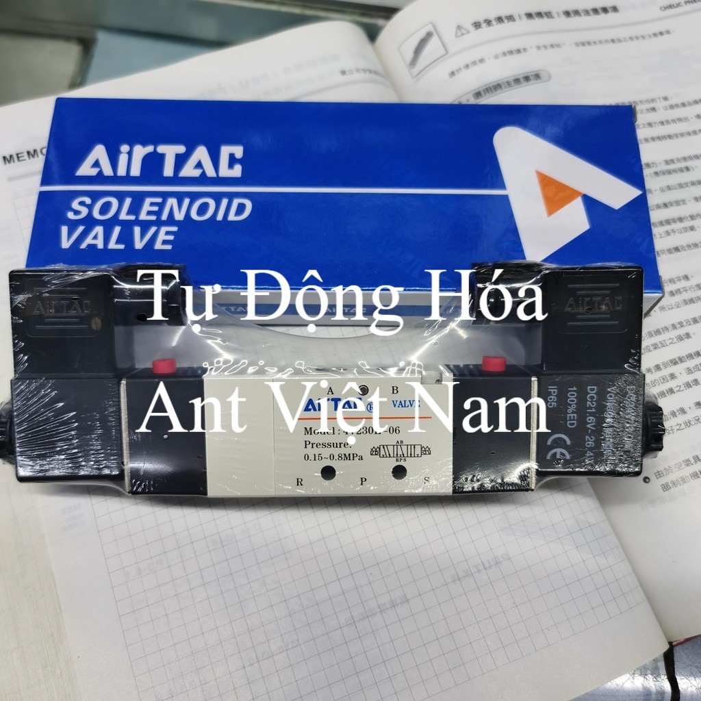 Chelic Van Điện Từ Ống Xả Ba Chiều 5 Chiều Chính Hãng Airtac 4v230e-06/08dc24v New