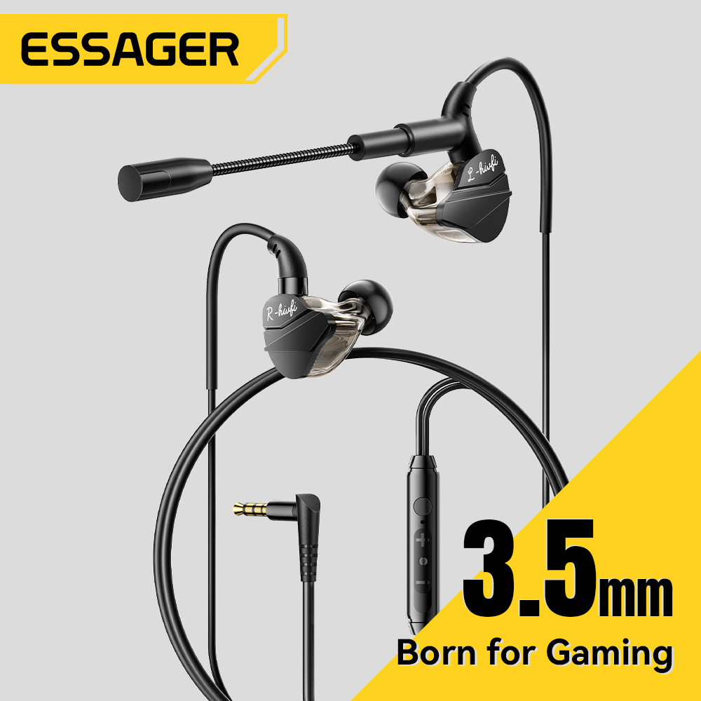 Tai nghe nhét tai Essager HIFI DJ có Mic Gaming Type-c / 3.5mm Micro HD mini bên ngoài