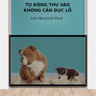  Hàng Rào Cho Mèo Chó Cổng An Toàn Cầu Thang Thú Cưng Tự Động Điều Chỉnh Tỷ Lệ Không Cần Đục Lỗ 