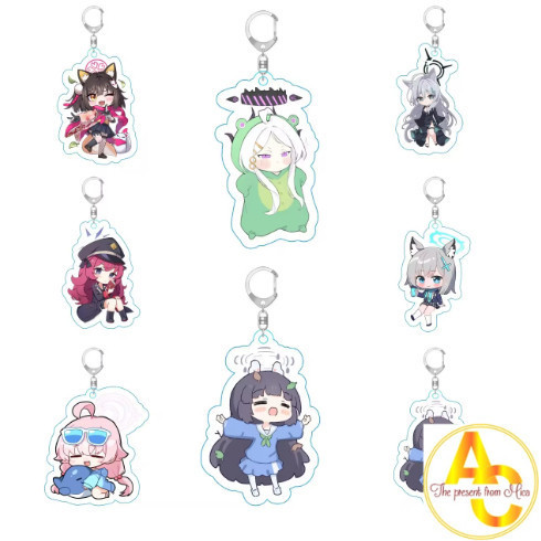 Móc khóa Anime Blue Archive Kosaka Wakamo Misono Mika phụ kiện túi xách balo