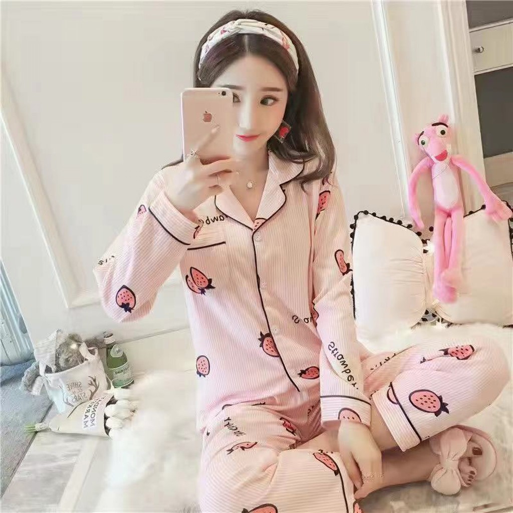 Ym đồ Ngủ Dài Tay Mở  Shop ku4nqm01z2