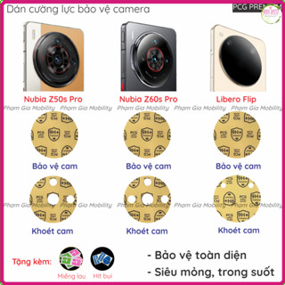 (Mua 1 tặng 1) Dán cường lực Camera ZTE Libero Flip / ZTE Nubia Z50s Pro/ Nubia Z60s Pro loại nano dẻo và PPF chống trầy