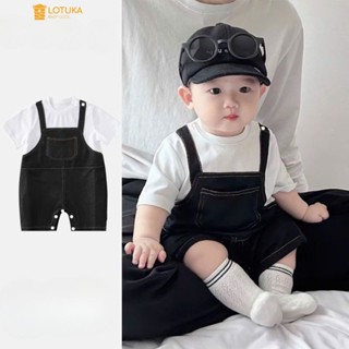 Body Đùi Yếm Jean Mềm LOTUKA Cho Bé Gái Bé Trai, Bodysuit Cho Bé, Áo Hè, Quần Áo Trẻ Em Mùa Hè Size 3-12kg