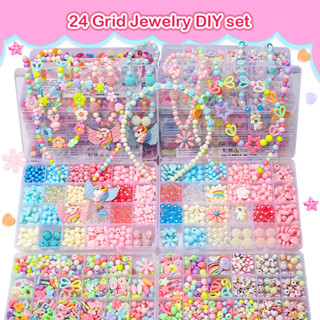  Bộ xâu hạt vòng DIY sáng tạo thủ công cho bé gái trộn vòng tay màu sắc khác nhau 