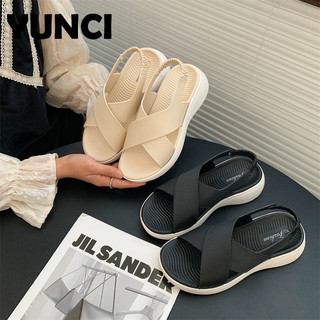 YUNCI  dép cross sục nữ 2023 HOTSALE Giày slip-on Phong cách thể thao Đẳng cấp Đế linh hoạt Linh hoạt Điệu đà FDL2440N9L 16Z240415