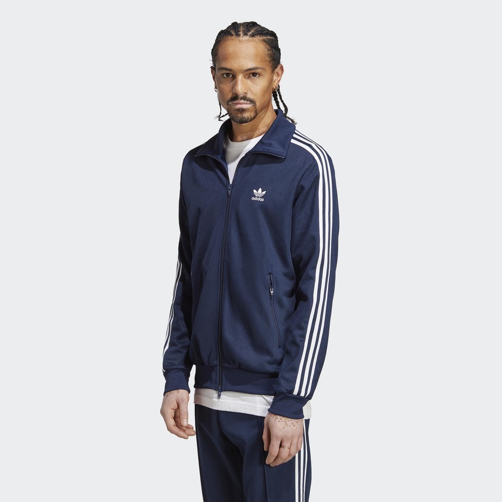 Adidas Phong cách sống Áo Track Jacket Beckenbauer Classics Adicolor Nam Màu xanh da trời IA4776