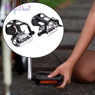 MagiDeal Bàn đạp xe đạp tập thể dục có kẹp và dây đeo, Bàn đạp có lồng ngón chân, cho