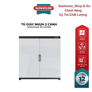  Tủ để giày nhựa 2 cánh SUNHOUSE KS-CA726S Nhựa PP nguyên sinh Khớp nối thông minh dễ dàng tháo lắp 