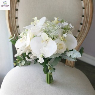 Bó hoa cưới kiểu mới Tây mô phỏng bướm hoa lan bó hoa cưới cô dâu CEVERIA