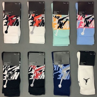 Nba Jordan Big Flyman Họa Tiết Dài Ống Tập Thể Thao Nam Tất Dày Khăn Đáy Elite Đen Mamba Tất Thể Thao Thoáng Khí Thoải Mái Mềm Mại