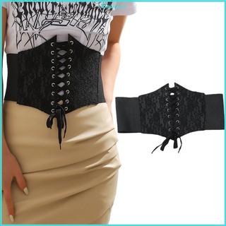 Rainl Punk Corset Thắt Lưng Phối Corset Underbust Rộng Đầm Thắt Lưng Cho Nữ Eo Cinchs Thắt Lưng Punk Co Giãn Thắt Lưng Cho