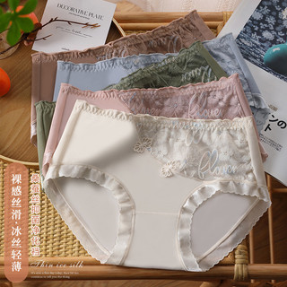 Quần Lót Nữ Ice Silk Giữa Eo Phong Cách Mỏng Thoáng Khí Liền Mạch Nữ P
