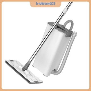 Iridescent03 Cây lau sàn phẳng rảnh tay với 3 miếng đệm Sử dụng ướt và khô Hệ thống xô bằng nước hiệu quả cao để gỗ cứng