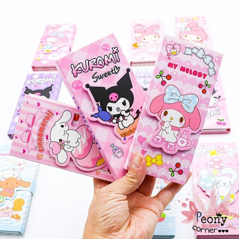 [Có quà tặng] Set Giấy Note Ghi Chú Sanrio Kuromi Cinnamoroll Melody Dụng Cụ Đồ Dùng Học Tập Sinh Vi