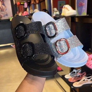 2024 Giày nữ Melissa Melissa Melissa Melissa Phong cách mới Giày thạch mặt rộng đế dày Giày sandal thông thường có khóa đôi Dép xỏ ngón