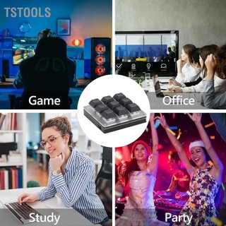 Tstools bàn phím cơ chơi game 2.4g usb type c bluetooth 9 chuyên nghiệp một tay