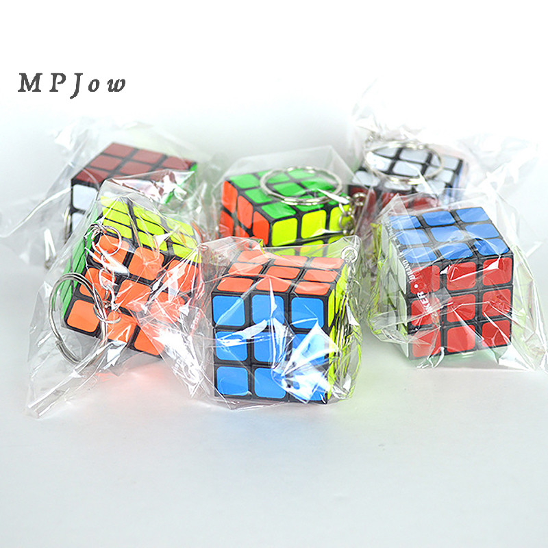 Móc khóa khối Rubik MPJow Khối Rubik 3cm 3x3x3x3 Khối Rubik Móc khóa Đồ chơi giáo dục chuyên nghiệp Móc khóa Khối Rubik Mặt dây chuyền Tốt