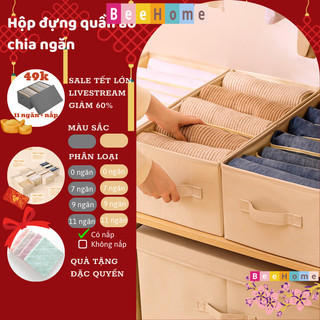 Hộp Vải Đựng Quần Áo Chia 7,9,11 Ngăn Giúp Gọn Gàng Và Tiết Kiệm Không Gian Tủ Quần Áo Hàng VNXK Gogabox