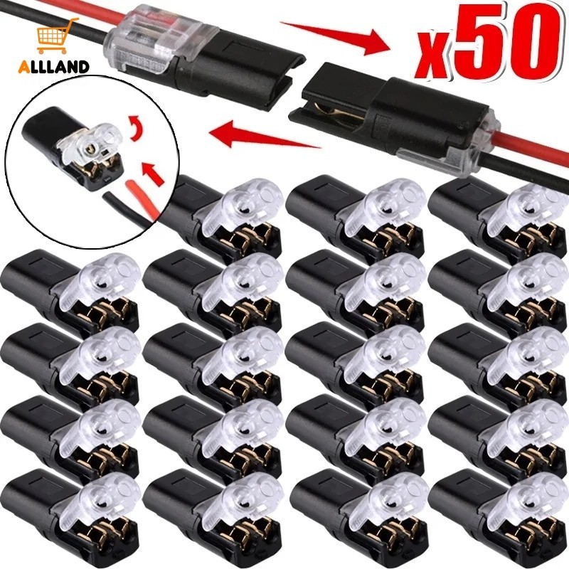 10 / 20 / 30 / 50 Chiếc Cáp Dây Kết Nối Điện Chống Thấm Nước - 2Pin Cách Cắm Ô Tô Đầu Nối Dây Cắm Thiết Bị Đầu Cuối Xe Tải Phụ Kiện Xe Hơi