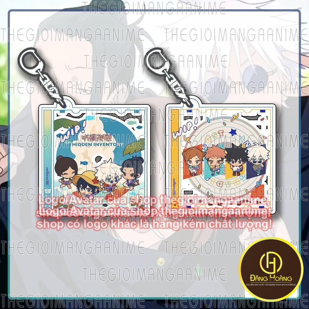 Móc khóa JUJUTSU KAISEN ver CD in hình anime Chú Thuật Hồi Chiến chibi mica trong acrylic_ĐH