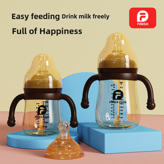 Bình sữa PPSU cỡ nòng rộng Finercare-Baby Anti-Choking / Chống đầy hơi-Dành cho bé lớn cai sữa