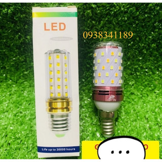 Bóng đèn led bắp 12w đuôi e27 3 chế độ ánh sáng