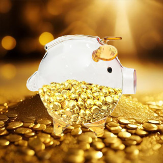  Kính trong suốt Piggy Bank Ngân hàng heo đất trong suốt,Heo đất mini,Bể chứa trong suốt 