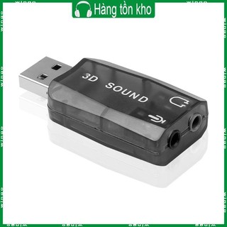 Win Mini Bên Ngoài Usb Sang 3 5 Mm Mic Tai Nghe Jack Tai Nghe Stereo Card Âm Thanh 3D
