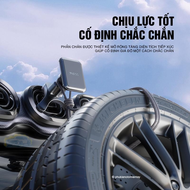 Giá Đỡ Điện Thoại Ô TÔ Sử Dụng Nam Châm, Cải tiế mới, Dễ Dàng Sử Dụng YESIDO 2