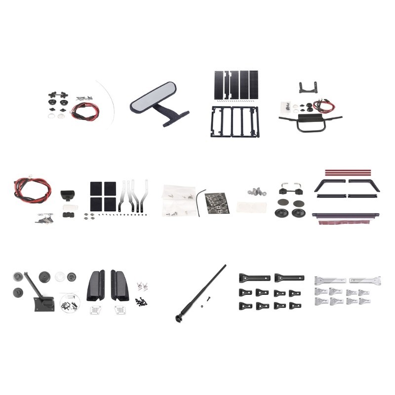 AB MN128 Xe điều khiển từ xa Linh kiện nâng cấp Đèn chắn bùn Gương chiếu hậu