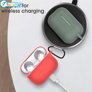 Ốp silicon cho airpods pro tai nghe bảo vệ toàn thân vỏ bảo vệ chống sốc có kẹp carabiner cho