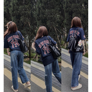 SALUTE Áo phông oversize nữ Xanh đậm đẹp áo thun outerity 100% cotton local brand Y1458