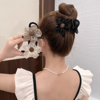  Mới Cao Cấp Gạc Kim Cương Giả Hoa Lấy Kẹp Nữ Cá Mập Kẹp Tóc Mũ Đội Đầu 