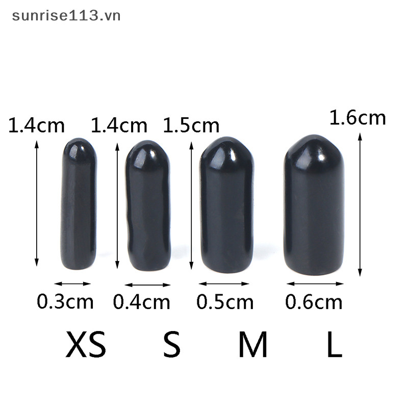 Làm Đẹp 200 Chiếc Cao Su Đầu Tròn Bao Cho Ống Vít Chủ Đề Bảo Vệ Đẩy-fit Mũ.