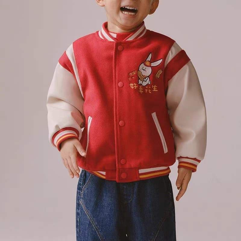 Áo khoác bomber tay phối da ( không sợ bong tróc ) cho bé gái bé trai