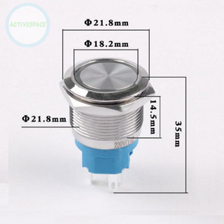 【NEW】Button Switch Flat Head With Ring Light IK09 IP66 Metal Push Button Switch