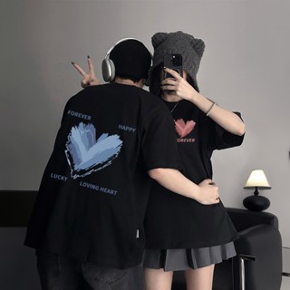 Áo thun cặp đôi BY.DUNI nam nữ form rộng Local Brand unisex, áo cặp quà tặng bạn thân FALL IN LOVE