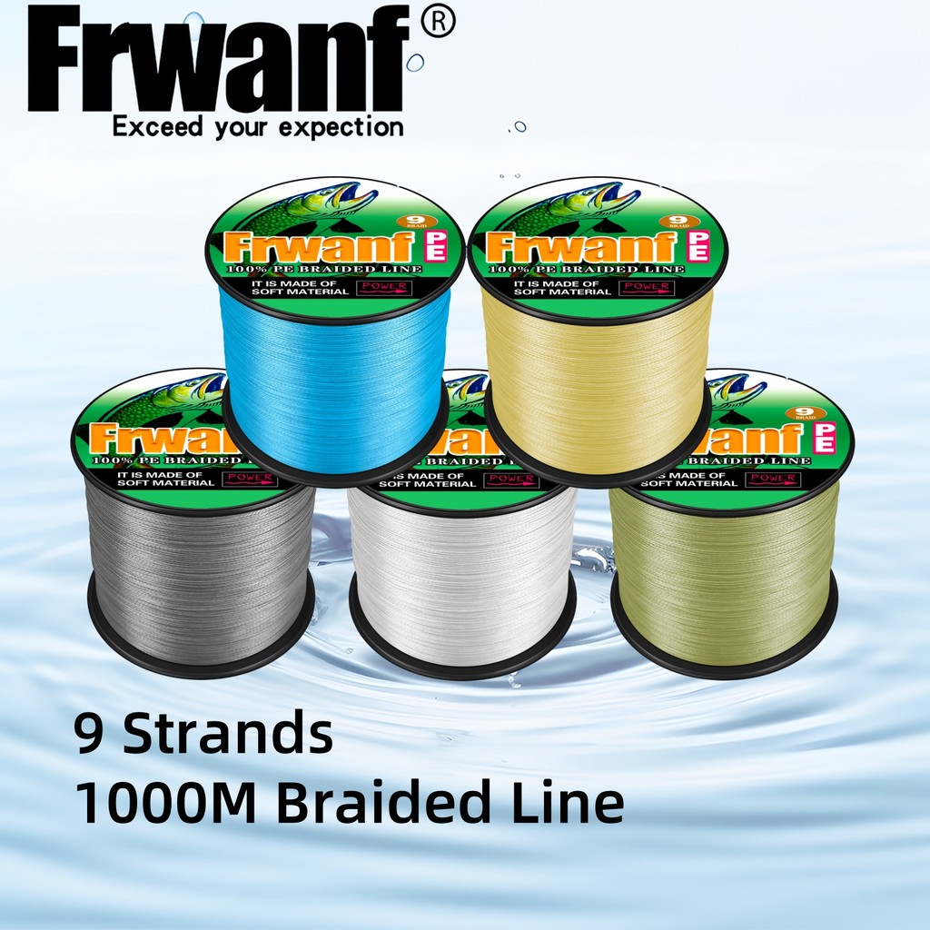 Dây Câu Cá Bện 1000M from chất liệu PE, Kháng Mài Mòn