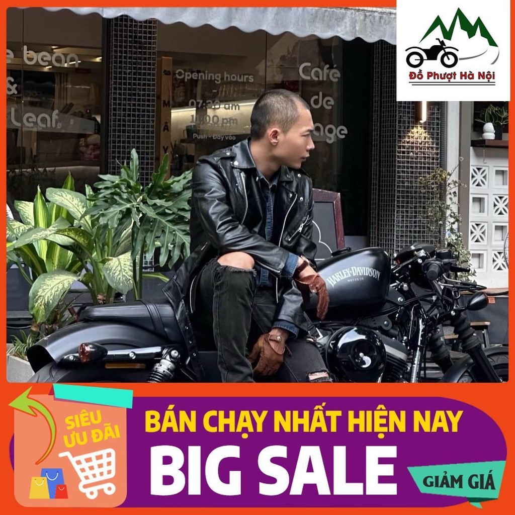 Áo da biker, áo da nam pu cao cấp, dành cho ae đi phượt, motor , bụi. Đồ Phượt Hà Nội