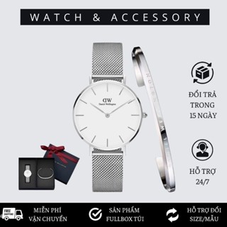 Đồng Hồ Nữ Daniel Welington Classic Petite Sterling White & Vòng Tay D_W Cuff Chính Hãng - DANIEL WATCH STORE VN