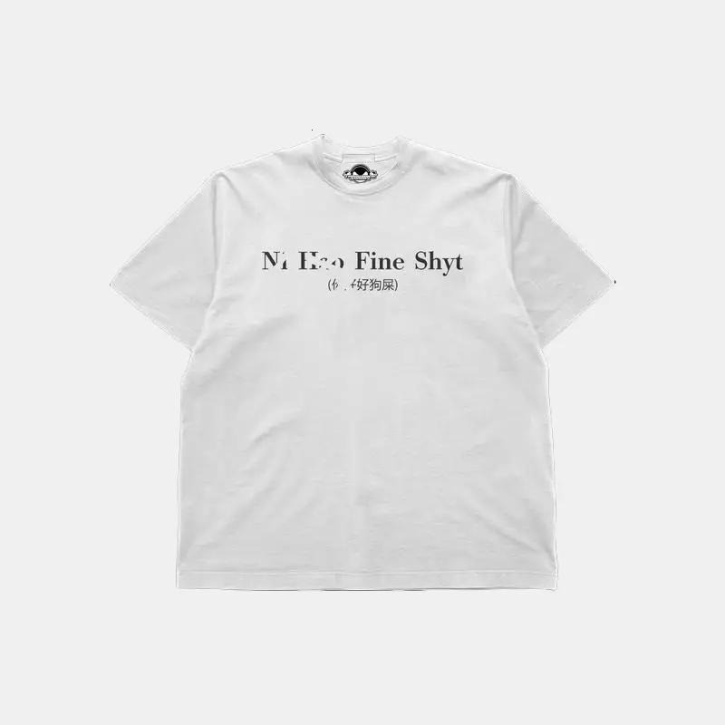 Áo thun “Ni Hao Fine Shyt ” | Thả Vai Phong Cách Thường Phù Hợp Với PRO CLUB Dạo Phố 100% Cotton Cao