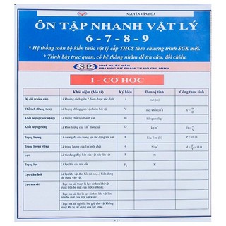 Sách - ôn tập nhanh vật lý 6-7-8-9