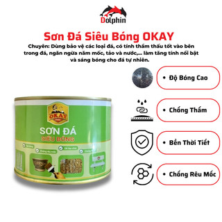 Sơn đá siêu bóng okay sơn bảo vệ đá, sơn bóng bề mặt, sơn giả đá, sơn giả gỗ trên đá
