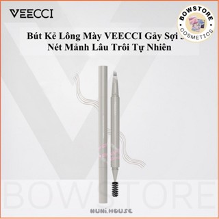 Bút Kẻ Lông Mày VEECCI Gảy Sợi 3D Nét Mảnh Lâu Trôi Không Lem Tự Nhiên Chống Thấm Nước, Bút Vẽ Mi Dưới Kẻ Bọng Mắt