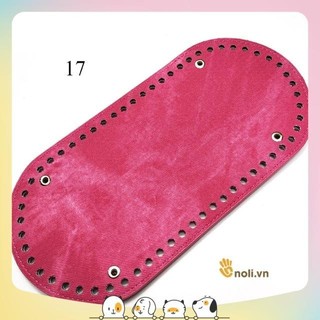 Đế túi bầu dục da PU đục lỗ sẵn 25x12cm