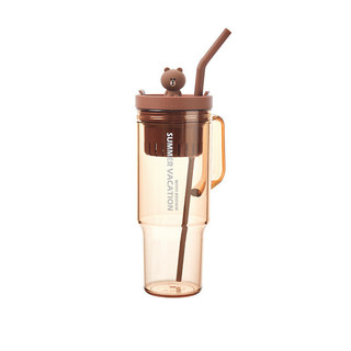 [LINE FRIENDS]Cốc có ống hút dung tích lớn 1200ml[LK]