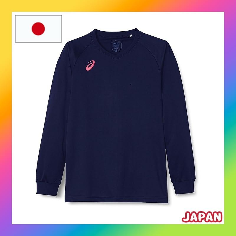 [ASICS] Volleyball Wear Practice Long Sleeve Shirt XW6747 [Men's] Men's Navy Japan S (Equivalent to Japan Size S)